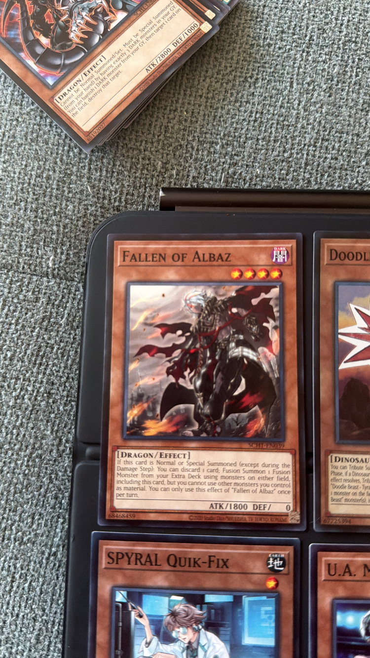 Fallen of Albaz SCH1-EN039 Super Rare Yu-Gi-Oh! TCG Card Branded Core NM
